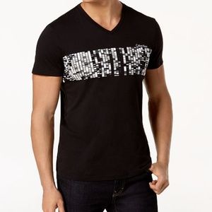 Calvin Klein Men's Graphic-Print T-Shirt Black V-n